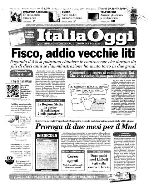 Italia oggi : quotidiano di economia finanza e politica